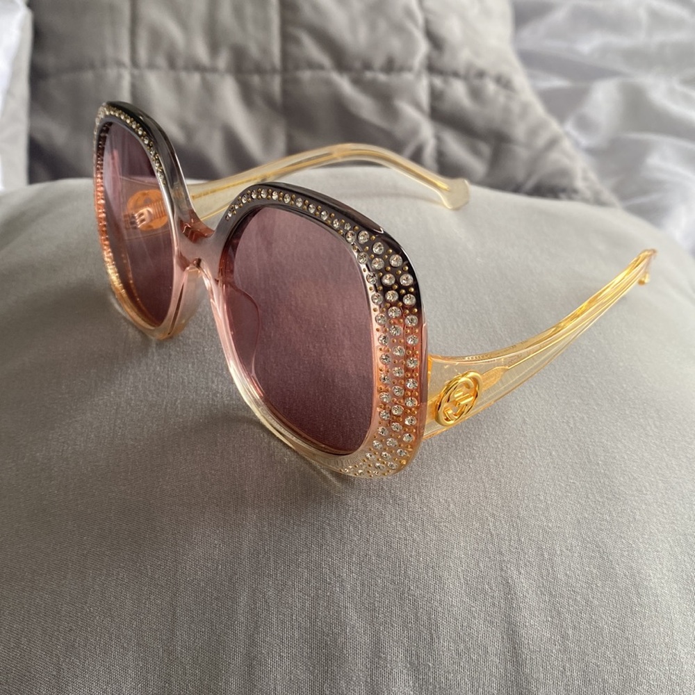 Gucci Women's Crystal-embellished Square Sunglasses